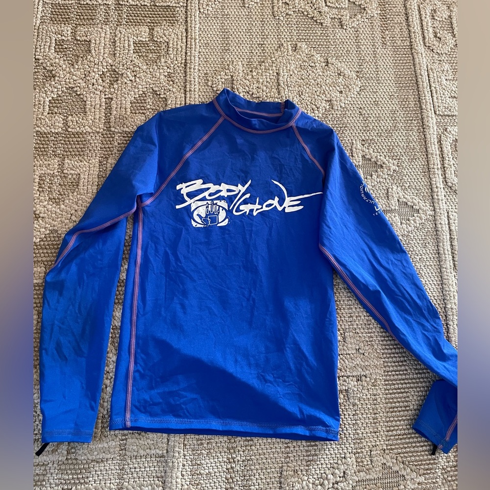 Body Glove Blue Long Sleeve Rash Guard surf swim women’s Sz XS
